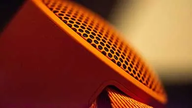 Orange bluetooth speaker