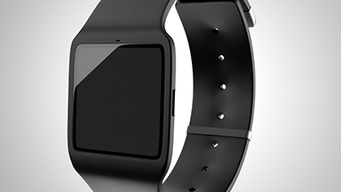 Close up of black smartwatch